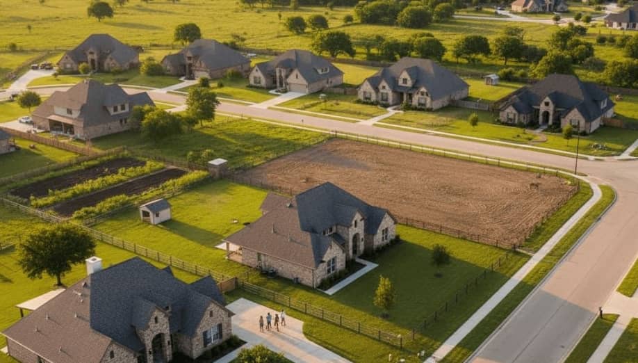 Mini-5 Pueblos en Crecimiento en Texas 2026 Donde Todavía Puedes Comprar una Casa con Terreno Grande